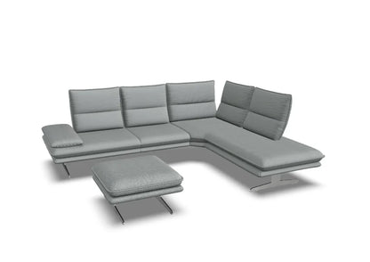 W.SCHILLIG Ecksofa broadway 16777 (B=284 cm) Stoff O10/22 silver inkl. Hocker G70