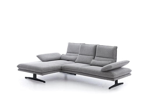 W.SCHILLIG Longchair broadway 16777 (B 291 cm) Stoff R66/22 dolphin ohne Kissen - Komfortmöbel24