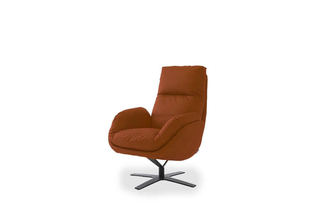 W.SCHILLIG Einzelsessel/Funktionssessel cloud9 - 31800 MD Leder Z69/50 cognac mit Hocker