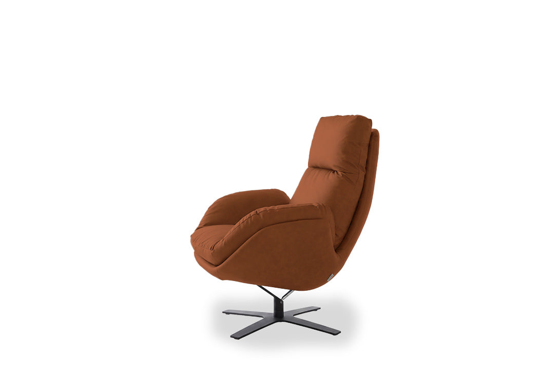 W.SCHILLIG Einzelsessel/Funktionssessel cloud9 - 31800 MD Leder Z69/50 cognac mit Hocker