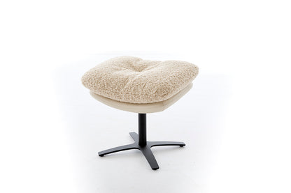 W.SCHILLIG Einzelsessel/Funktionssessel cloud9 - 31800 MD Leder/Stoff Kombi Z73/44 elfenbein V67/44 ivory mit Hocker