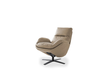 W.SCHILLIG Einzelsessel/Funktionssessel cloud9 - 31800 MD Leder Z73/49 taupe mit Hocker