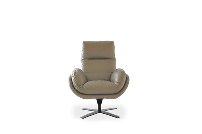 W.SCHILLIG Einzelsessel/Funktionssessel cloud9 - 31800 MD Leder Z73/49 taupe mit Hocker