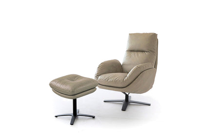 W.SCHILLIG Einzelsessel/Funktionssessel cloud9 - 31800 MD Leder Z73/49 taupe mit Hocker