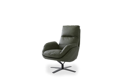W.SCHILLIG Einzelsessel/Funktionssessel cloud9 - 31800 MD Leder Z82/39 forest mit Hocker