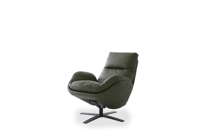 W.SCHILLIG Einzelsessel/Funktionssessel cloud9 - 31800 MD Leder Z82/39 forest mit Hocker