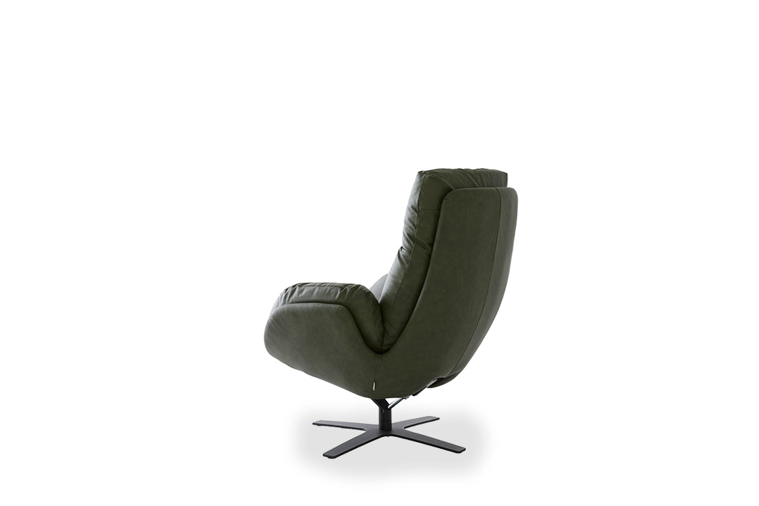 W.SCHILLIG Einzelsessel/Funktionssessel cloud9 - 31800 MD Leder Z82/39 forest mit Hocker