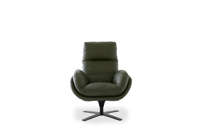W.SCHILLIG Einzelsessel/Funktionssessel cloud9 - 31800 MD Leder Z82/39 forest mit Hocker