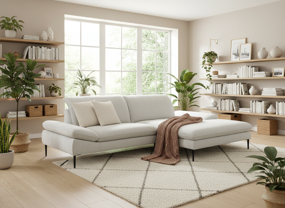 W.SCHILLIG Longchair enjoy&MORE 15450 Stoff R75/43 snow