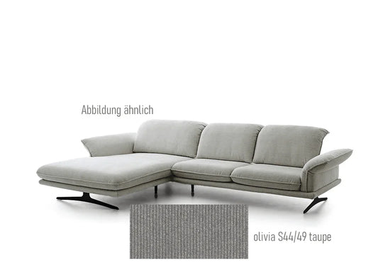 W.SCHILLIG Longchair olivia 24670 (B=303 cm) Stoff S44/49 taupe - Komfortmöbel24