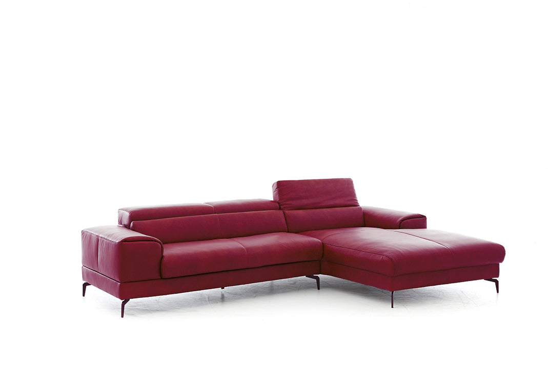W.SCHILLIG Longchair piedroo plus 21156 (B=303 cm) Leder Z75/12 merlot