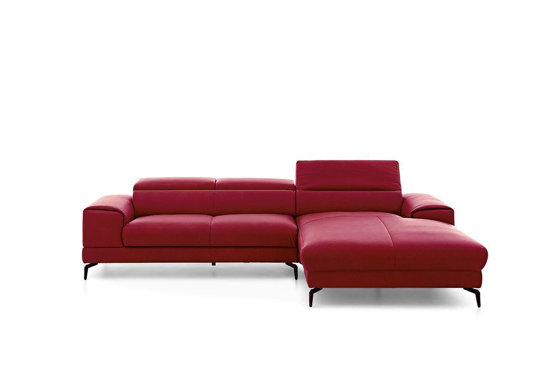 W.SCHILLIG Longchair piedroo plus 21156 (B=303 cm) Leder Z75/12 merlot