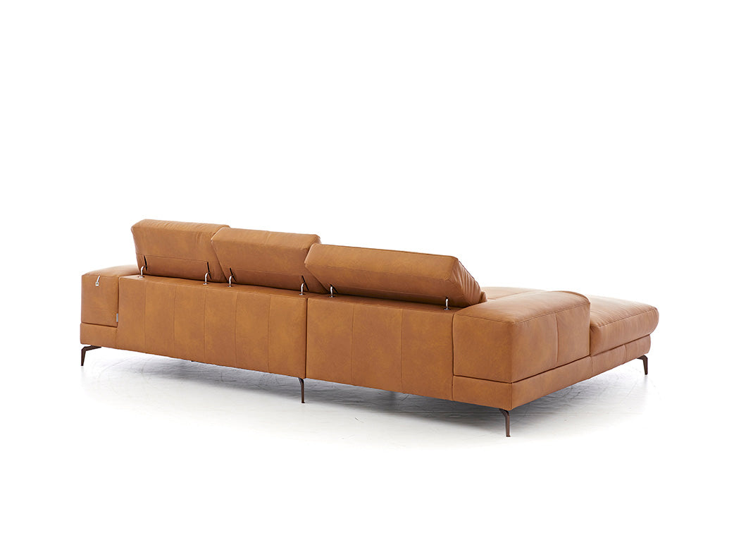 W.SCHILLIG Longchair piedroo plus 21156 (B=303 cm) Leder Z78/52 kurkuma mit KF 0265