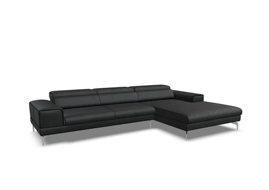 W.SCHILLIG Bundle Longchair piedroo plus 21156 (B=323 cm) Leder Z77/55 zartbitter inkl. Hocker G140