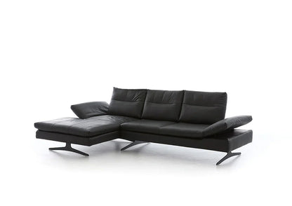 W.SCHILLIG Longchair seventy5 16741 (B=312 cm) Leder Z59/99 schwarz