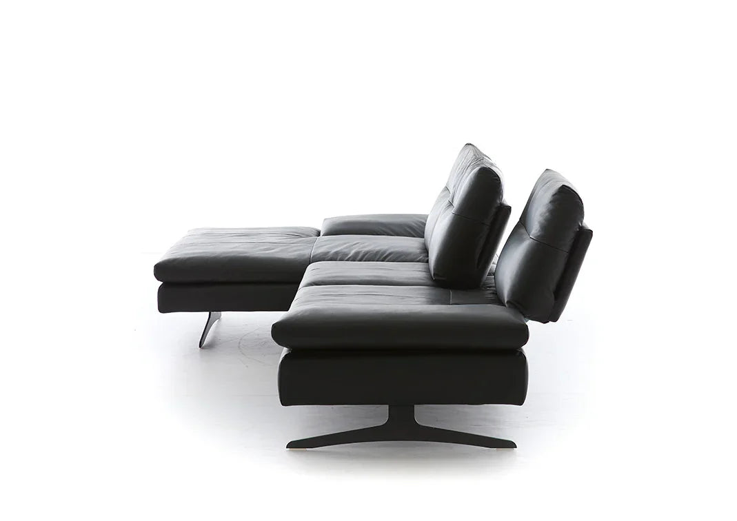 W.SCHILLIG Longchair seventy5 16741 (B=312 cm) Leder Z59/99 schwarz