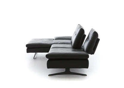 W.SCHILLIG Longchair seventy5 16741 (B=312 cm) Leder Z59/99 schwarz
