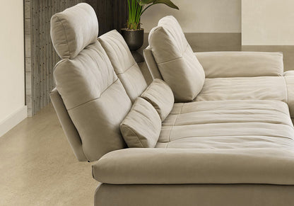 W.SCHILLIG Bundle Longchair seventy5 (B=342 cm) 16741 Leder Z73/21 stone