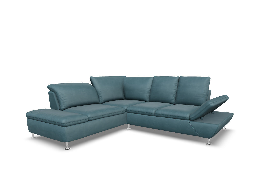W.SCHILLIG Ecksofa taoo 15278 (B=266 cm) Leder Z73/27 light blue