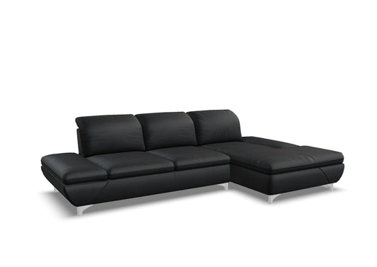 W.SCHILLIG Longchair taoo 15278 (B=314 cm) Leder Z73/99 nachtschwarz