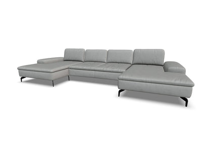 W.SCHILLIG Doppel-Longchair valentinoo 16540 Leder Z66/43 greige m. KF #475