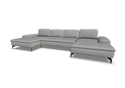 W.SCHILLIG Doppel-Longchair valentinoo 16540 Leder Z66/43 greige m. KF #475