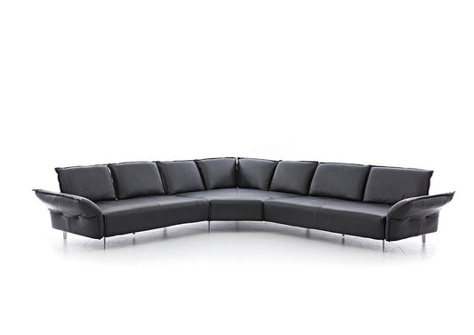 W.SCHILLIG Ecksofa bonnie 16660 Leder Z77/99 black pearl - Komfortmöbel24