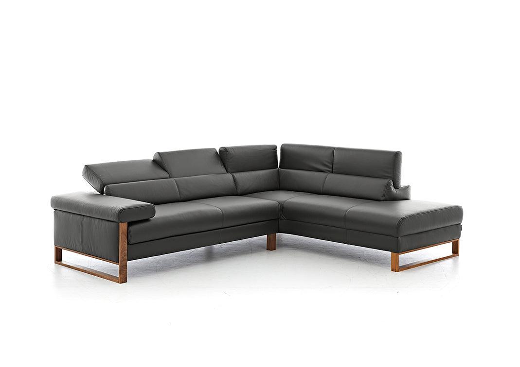 W.SCHILLIG Ecksofa finn 20974 Leder Z59/99 schwarz - Komfortmöbel24