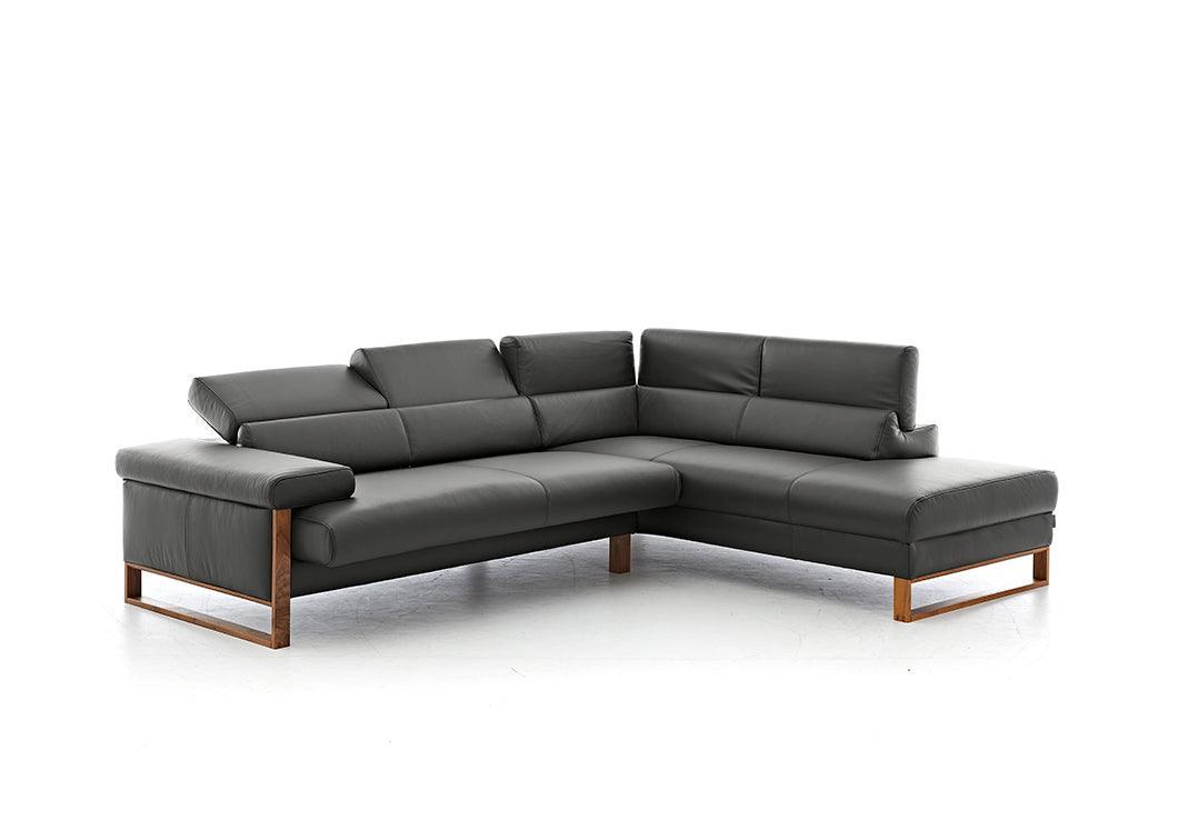 W.SCHILLIG Ecksofa finn 20974 Leder Z59/99 schwarz - Komfortmöbel24