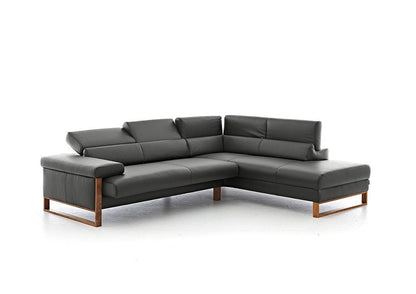 W.SCHILLIG Ecksofa finn 20974 Leder Z59/99 schwarz - Komfortmöbel24