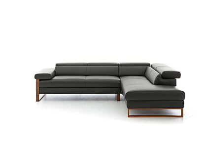 W.SCHILLIG Ecksofa finn 20974 Leder Z59/99 schwarz - Komfortmöbel24