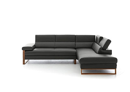 W.SCHILLIG Ecksofa finn 20974 Leder Z59/99 schwarz - Komfortmöbel24