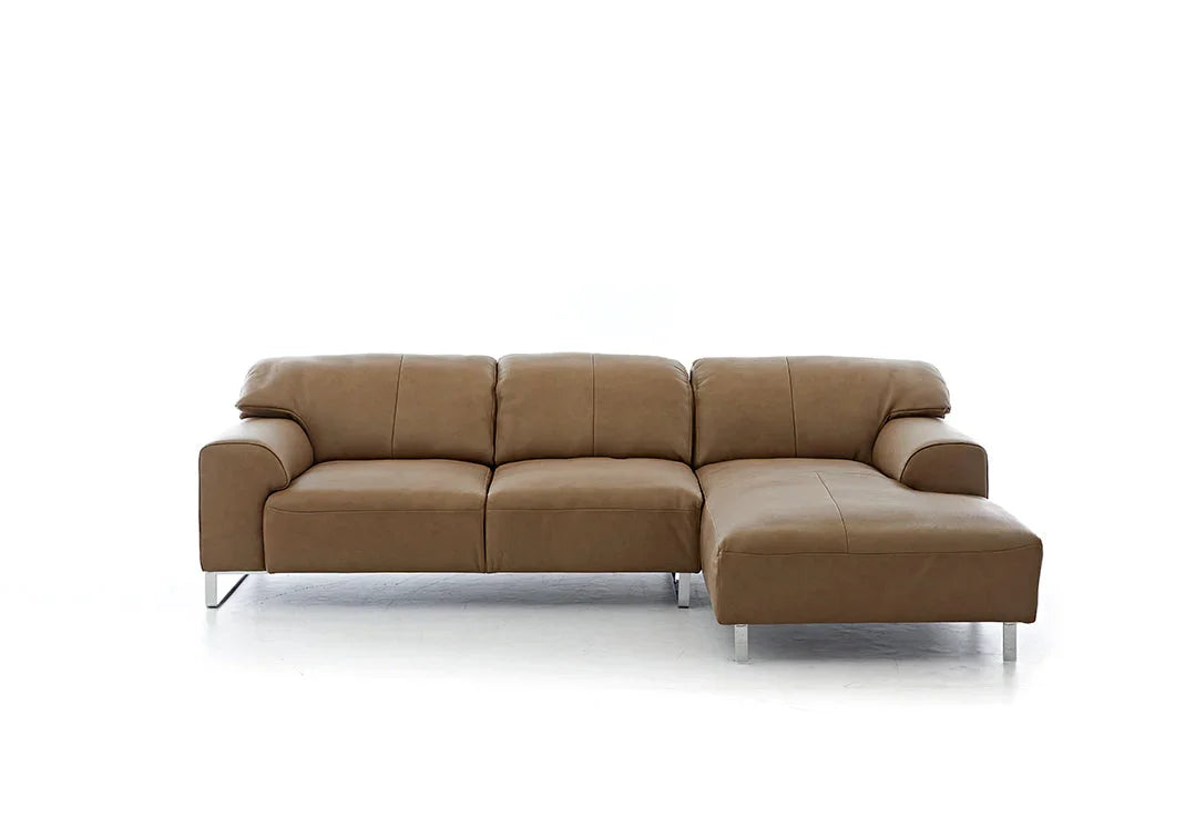W.SCHILLIG Longchair «alessioo due» 20555 in Leder Z84/21 fango