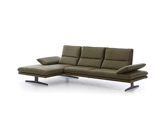 W.SCHILLIG Longchair broadway 16777 (B 311 cm) Leder Z78/36 olive - Komfortmöbel24