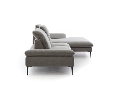 W.SCHILLIG Longchair «enjoy&MORE» 15450 in Stoff R66/94 grey - Komfortmöbel24