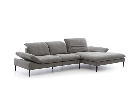 W.SCHILLIG Longchair enjoy&MORE 15450 Stoff R66/94 grey - Komfortmöbel24