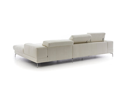 W.SCHILLIG Longchair «piedroo» 21106 in Leder Z73/42 white - Komfortmöbel24
