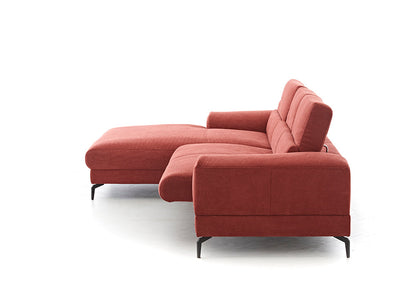 W.SCHILLIG Longchair «piedroo» 21106 in Stoff R 66/12 red - Komfortmöbel24