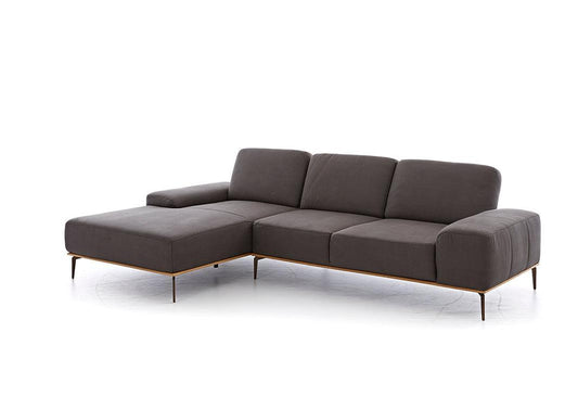 W.SCHILLIG Longchair run 16555 Stoff S37/56 mocca - Komfortmöbel24