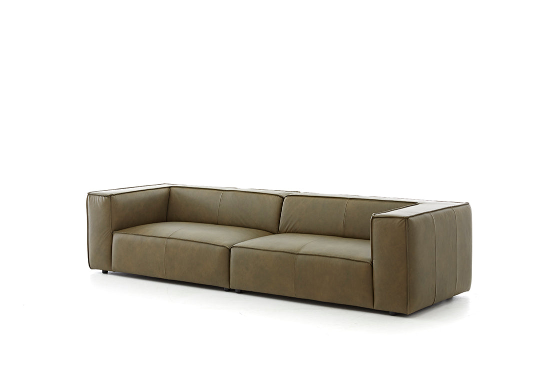 W.SCHILLIG Sofa «around-the-block» 18050 N120 in Leder Z69/36 camouflage - Komfortmöbel24