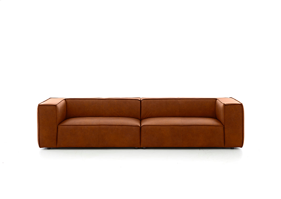 W.SCHILLIG Sofa «around-the-block» 18050 N120 in Leder Z69/50 cognac - Komfortmöbel24
