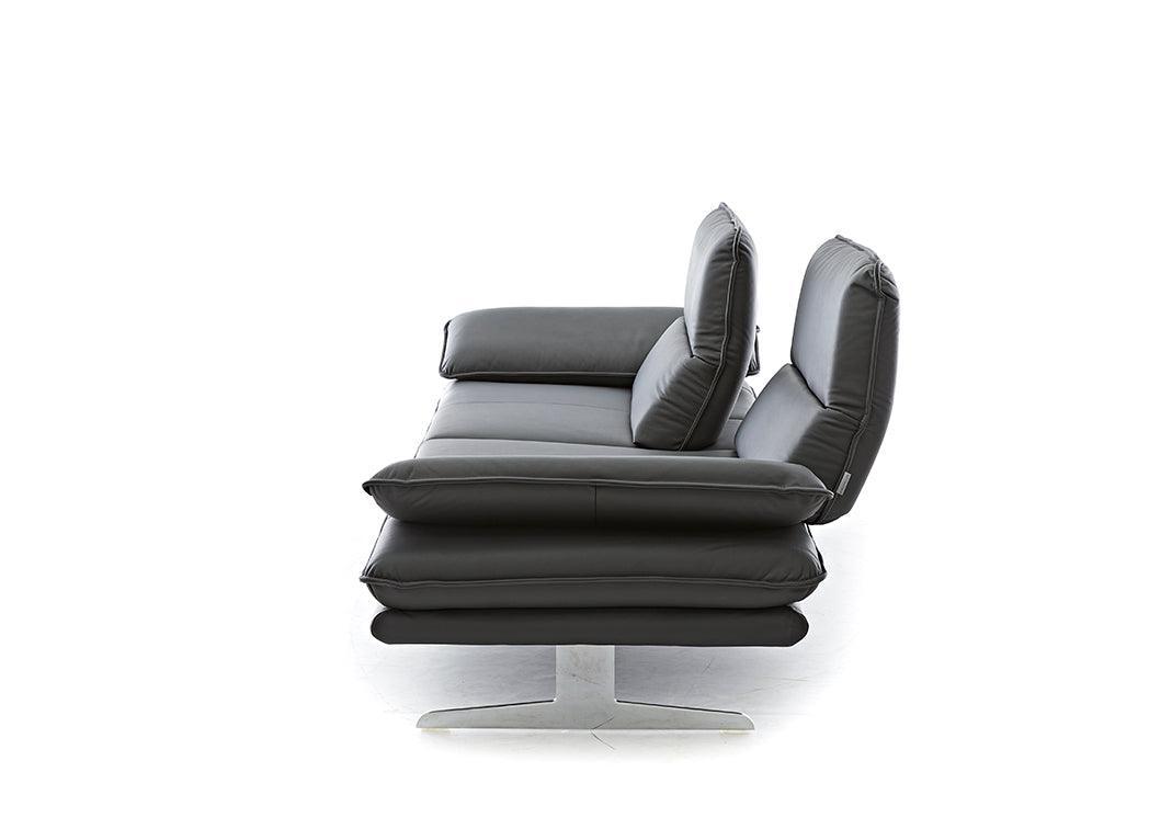 W.SCHILLIG Sofa broadway 16777 NL80 in Leder Z59/95 graphit - Komfortmöbel24