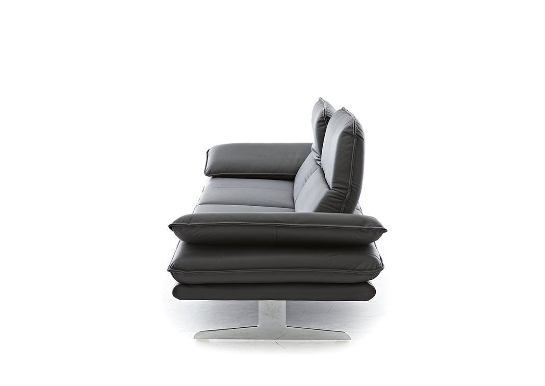 W.SCHILLIG Sofa broadway 16777 NL80 in Leder Z59/95 graphit - Komfortmöbel24