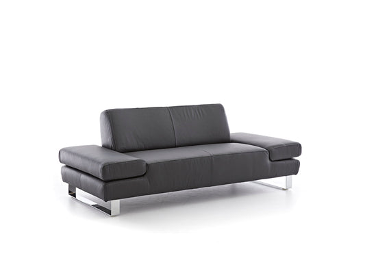 W.SCHILLIG Sofa «taboo» 22070 NF in Leder Z59/99 schwarz mit Kontrastfaden - Komfortmöbel24