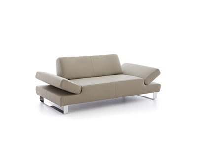 W.SCHILLIG Sofa «taboo» 22070 NL in Leder Z59/21 stone mit Kontrastfaden - Komfortmöbel24