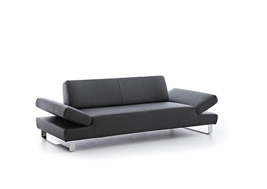 W.SCHILLIG Sofa taboo 22070 PL Leder Z59/95 graphit m. Kontrastnaht - Komfortmöbel24