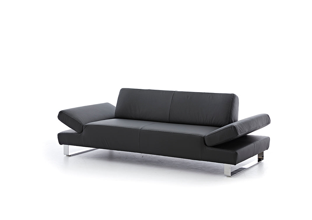 W.SCHILLIG Sofa «taboo» 22070 PL in Leder Z59/99 schwarz mit Kontrastfaden - Komfortmöbel24
